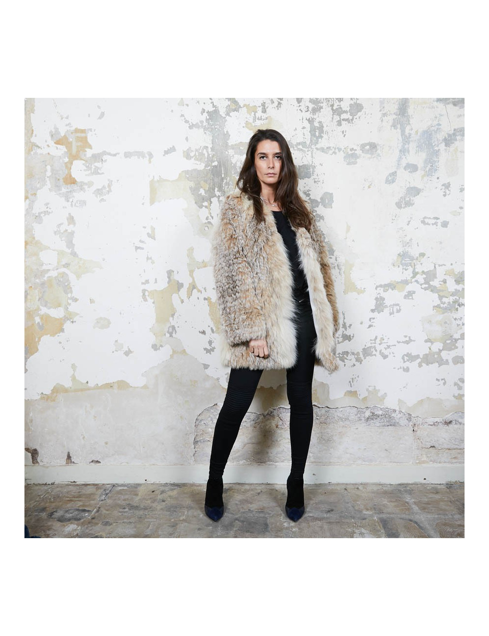 Veste en fourrure sans marque