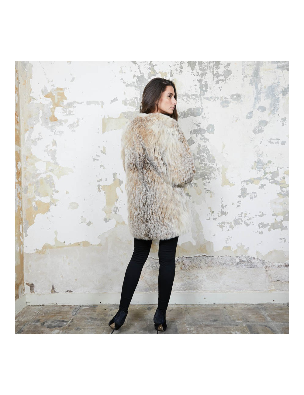 Veste en fourrure sans marque