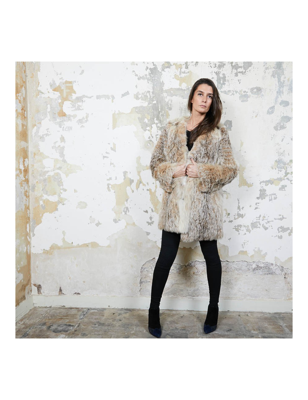 Veste en fourrure sans marque