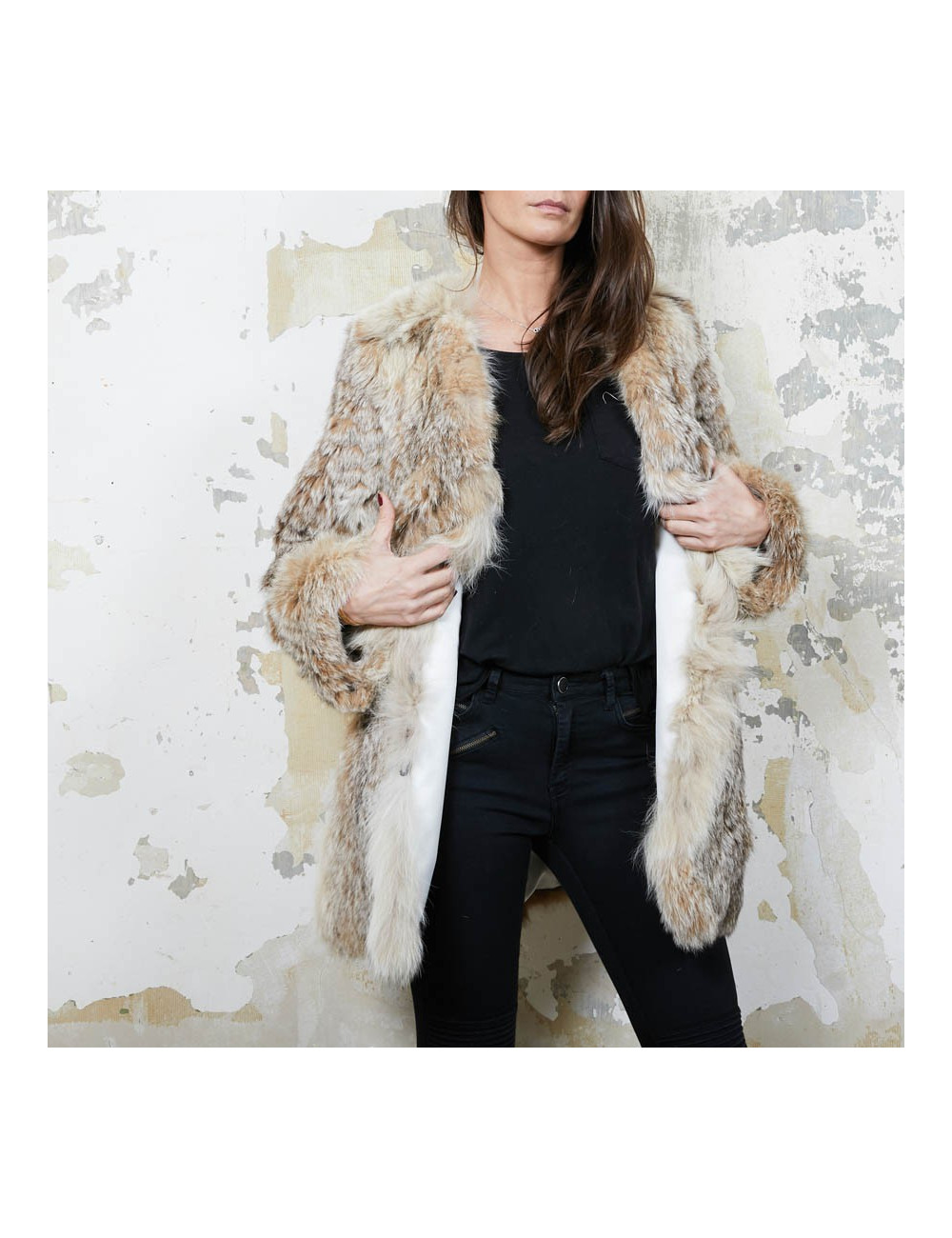 Veste en fourrure sans marque