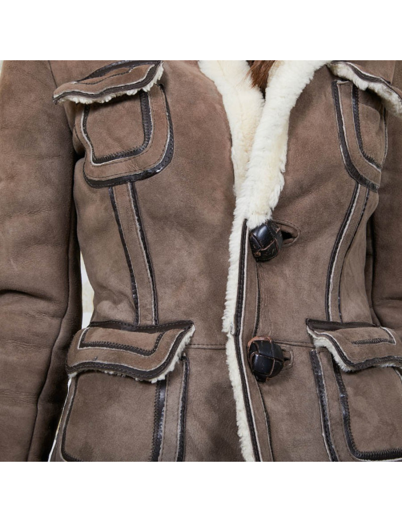 Veste DSQUARDED peau lainée