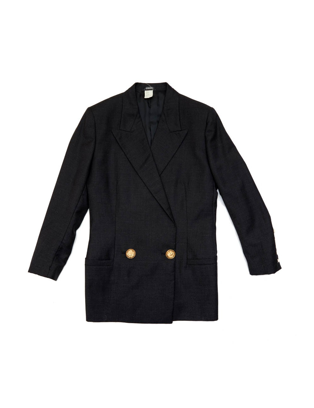Blazer GIANNI VERSACE Couture en laine et  soie noire