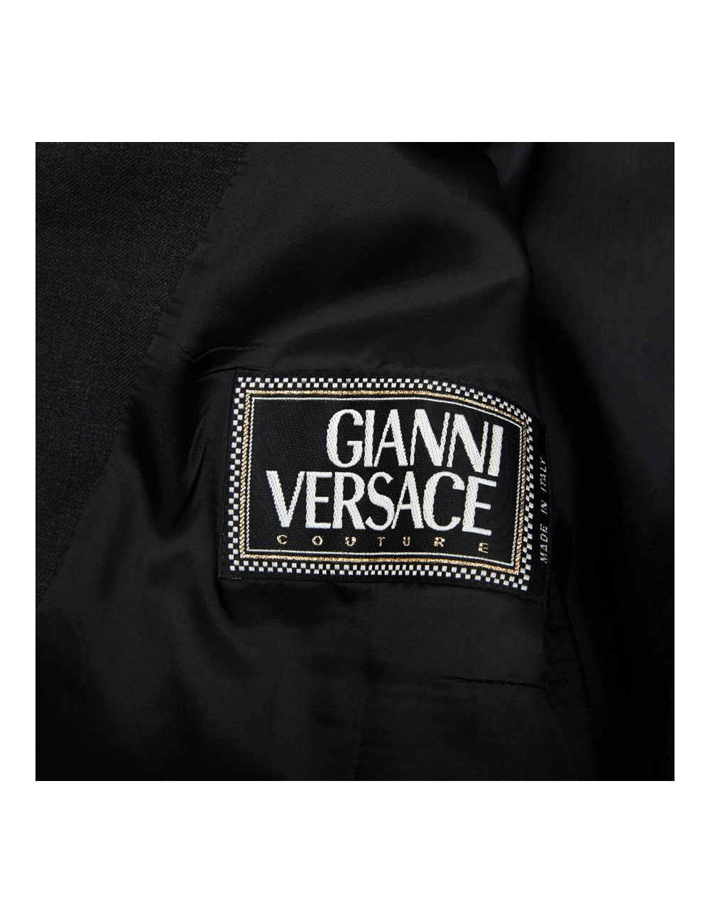 Blazer GIANNI VERSACE Couture en laine et  soie noire