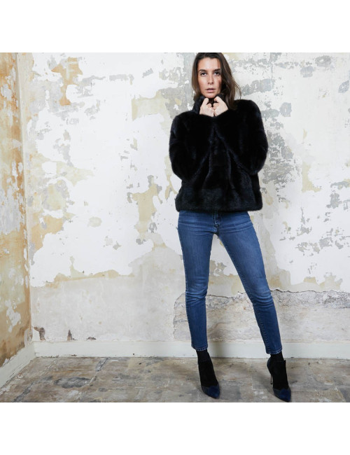 Veste YVES SALOMON vison rasé