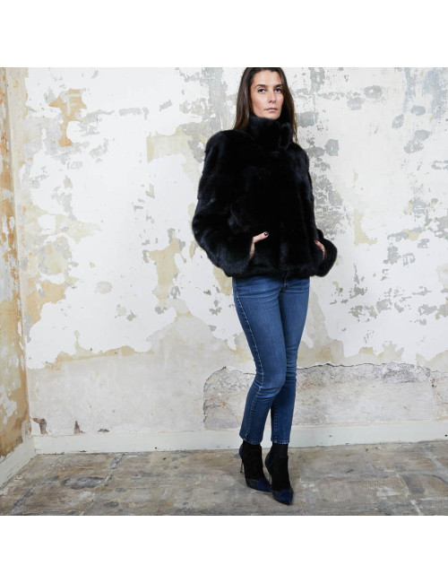 Veste YVES SALOMON vison rasé