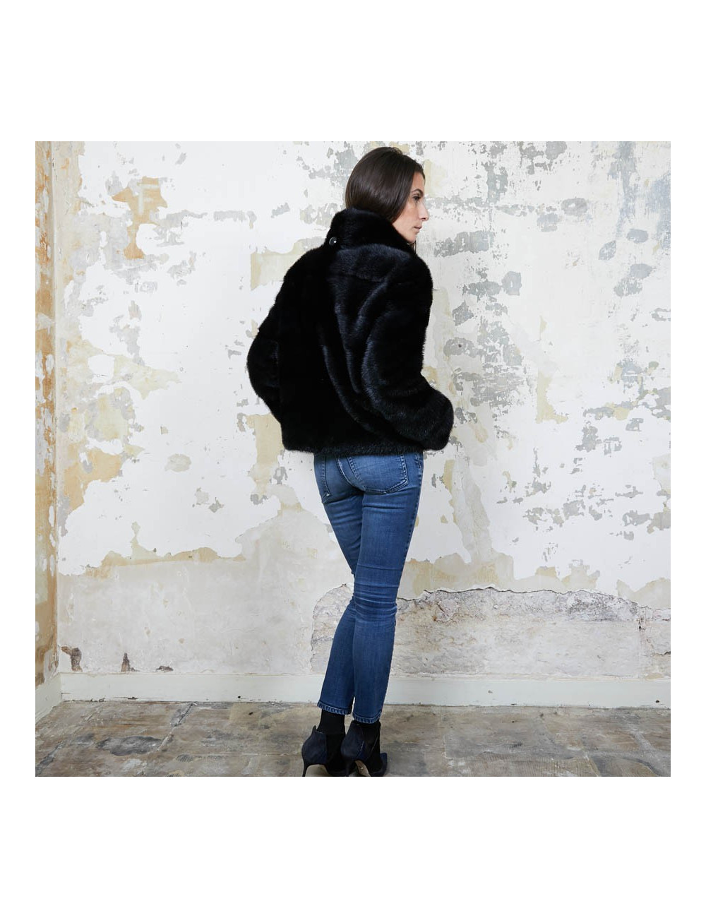 Veste YVES SALOMON vison rasé