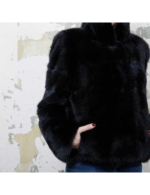 Veste YVES SALOMON vison rasé