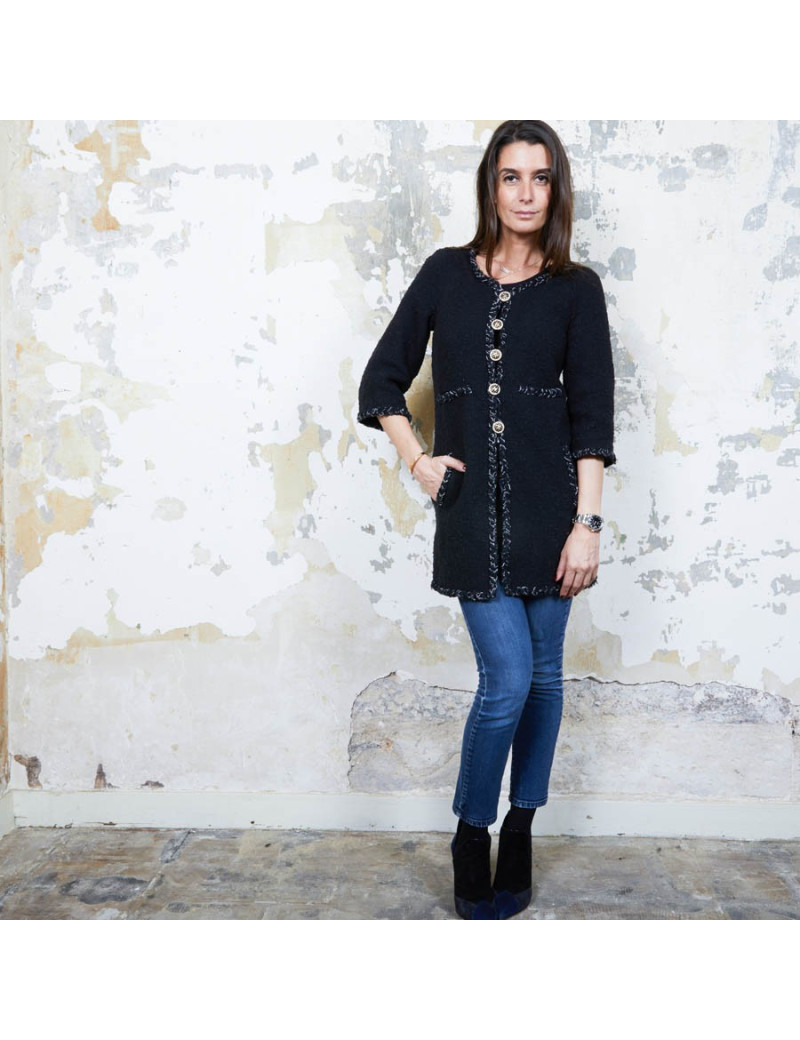 Veste CHANEL T 34 twedd noir 