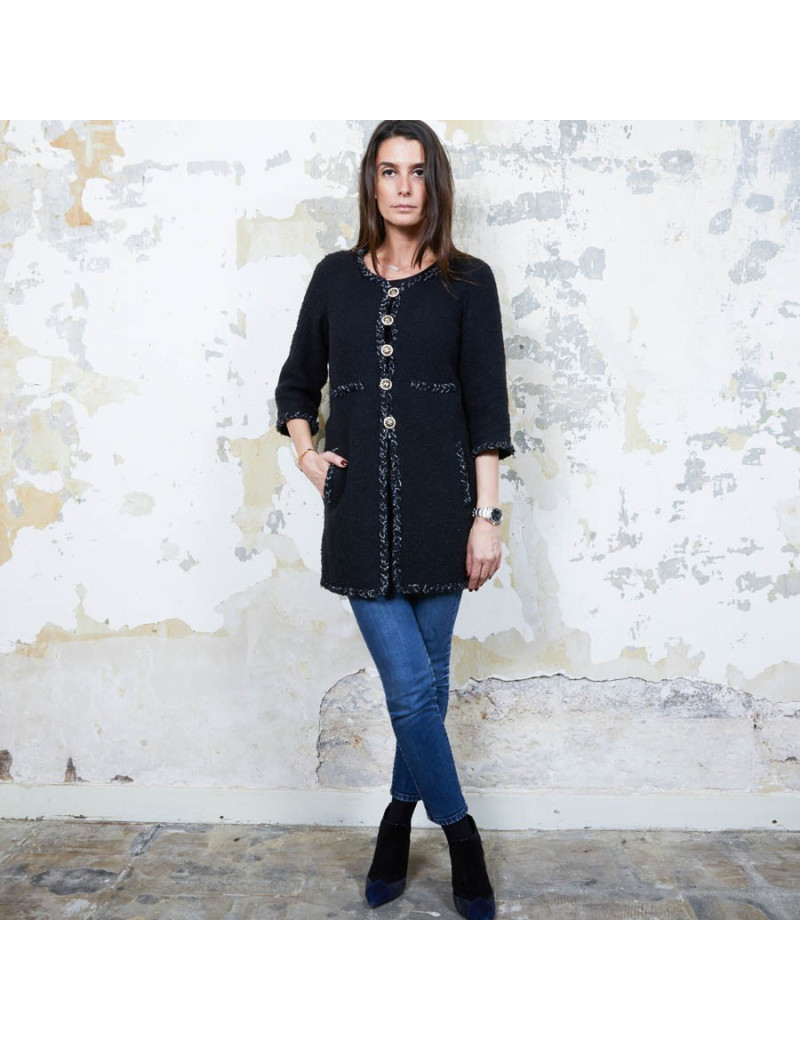 Veste CHANEL T 34 twedd noir 