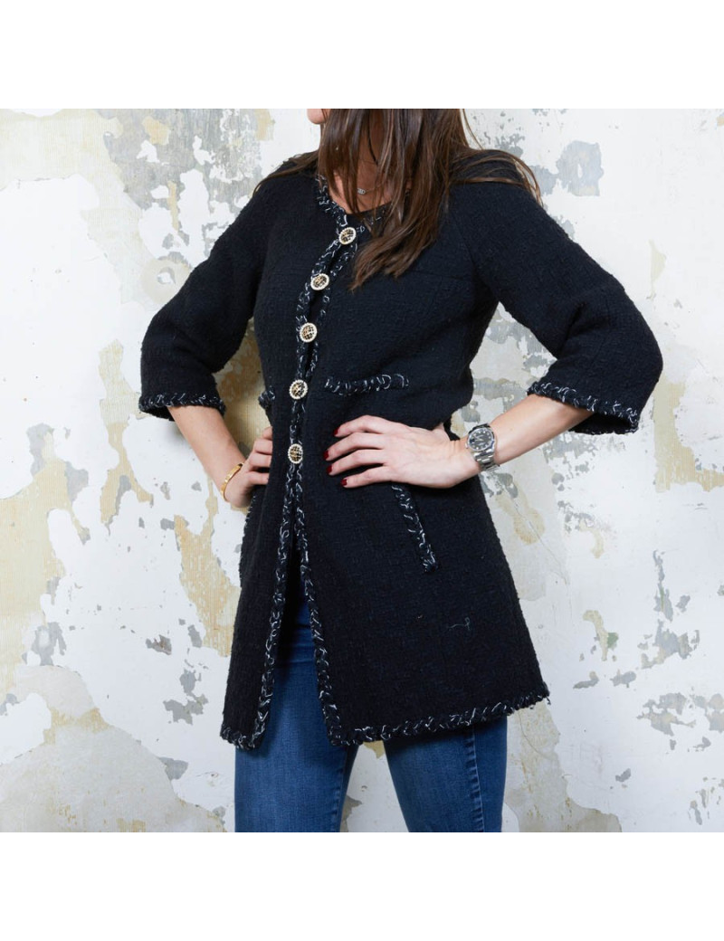 Veste CHANEL T 34 twedd noir 