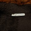 BALENCIAGA mid-length coat in brown returned lambskin leather and aged leather