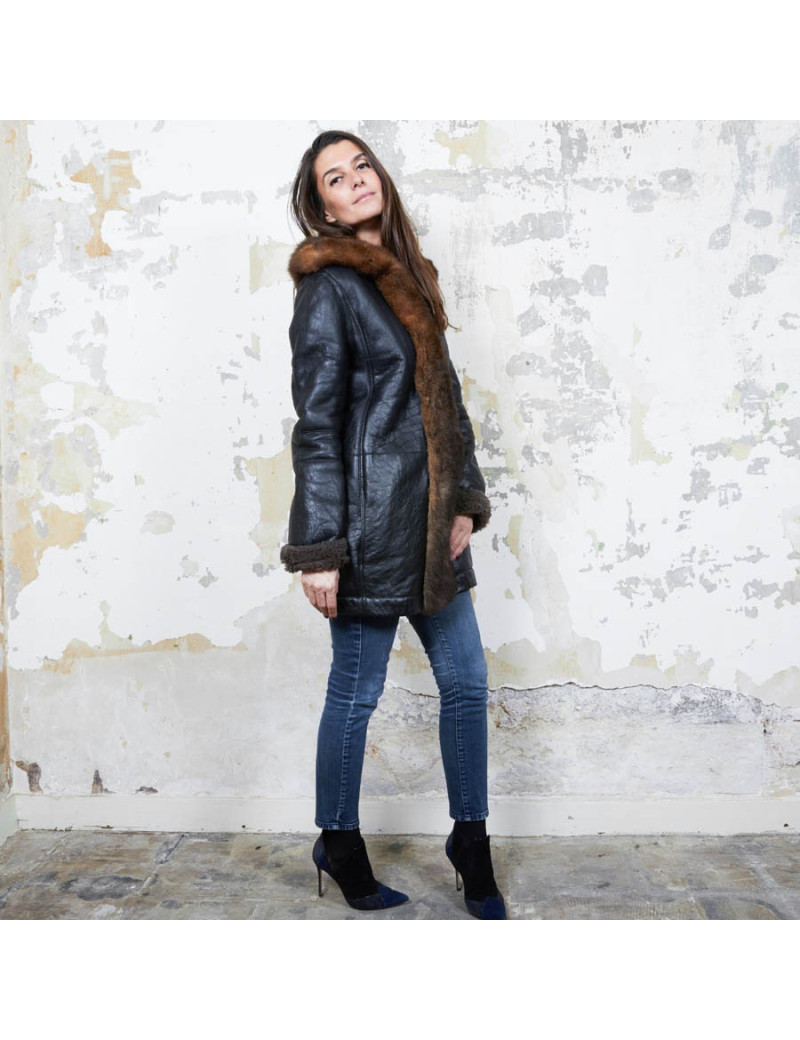 Veste BALENCIAGA peau retourné