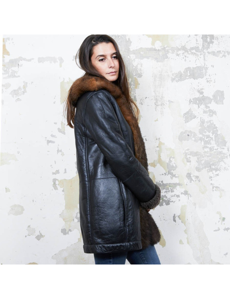 Veste BALENCIAGA peau retourné