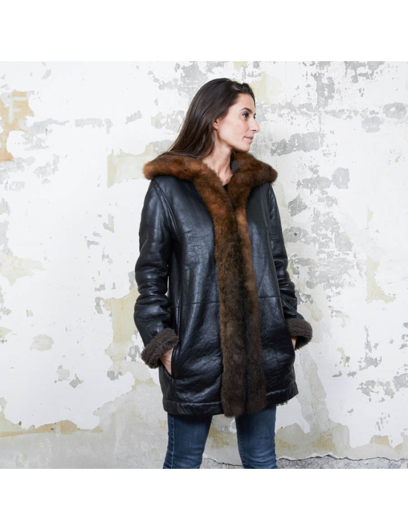 Veste BALENCIAGA peau retourné