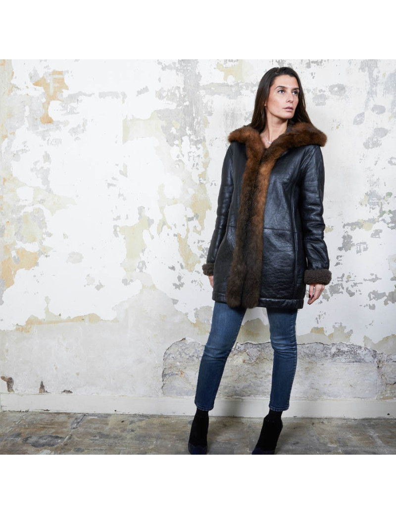 Veste BALENCIAGA peau retourné