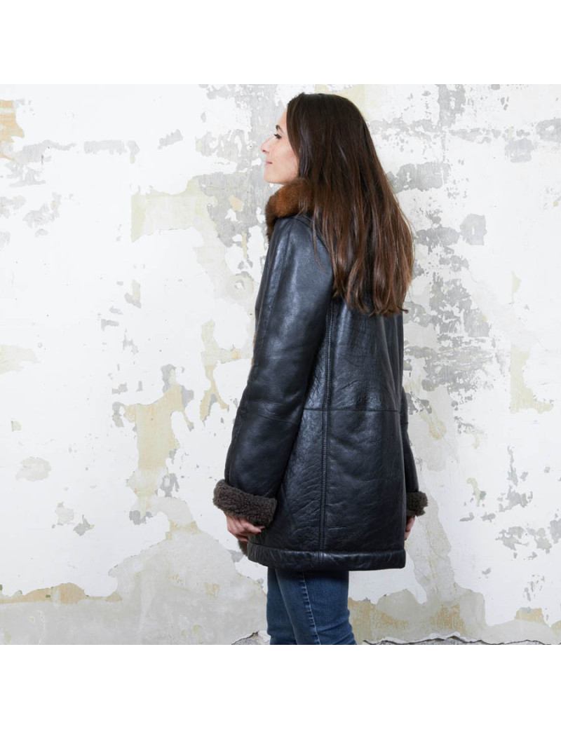 Veste BALENCIAGA peau retourné