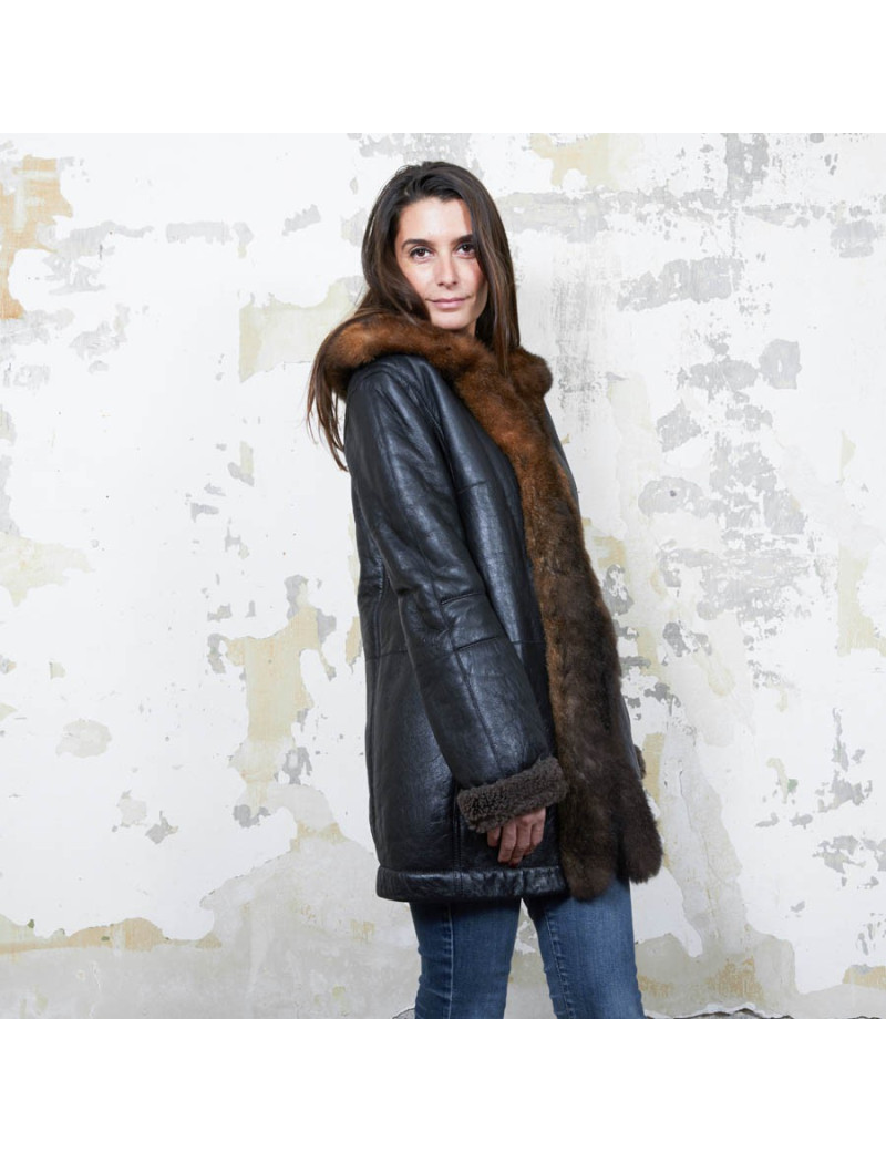 Veste BALENCIAGA peau retourné