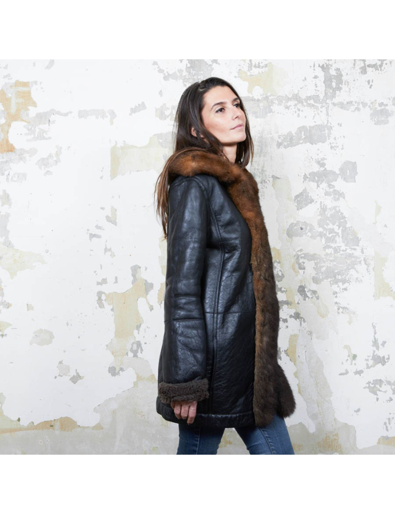 Veste BALENCIAGA peau retourné