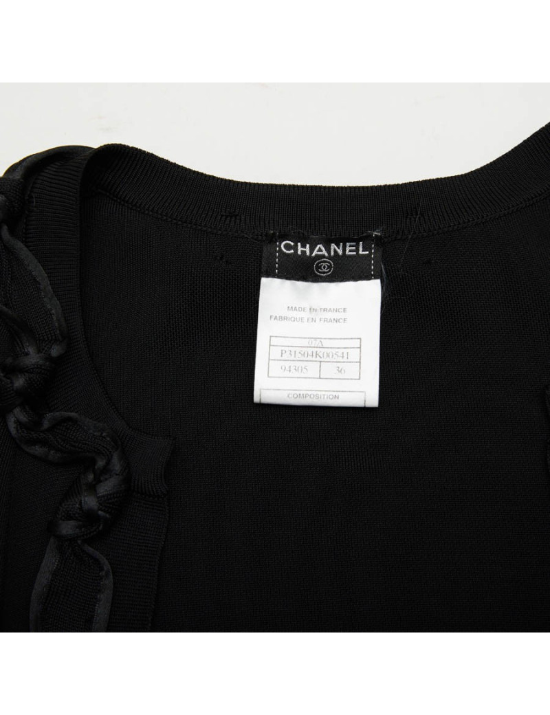 Gilet court 36 CHANEL noir