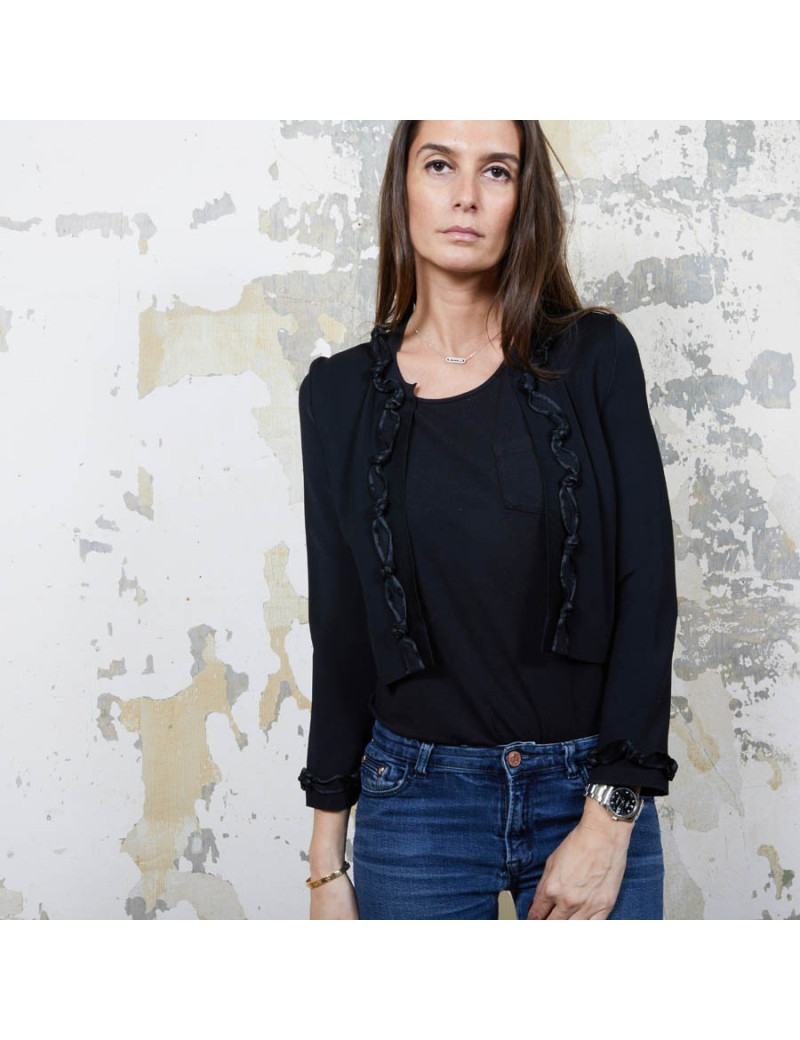 Gilet court 36 CHANEL noir