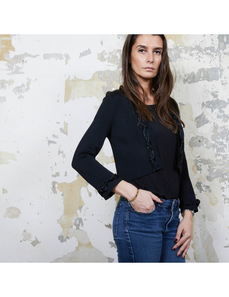 Gilet court 36 CHANEL noir