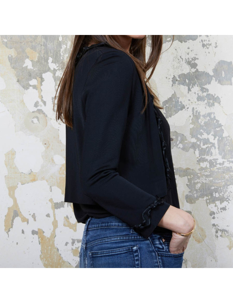 Gilet court 36 CHANEL noir