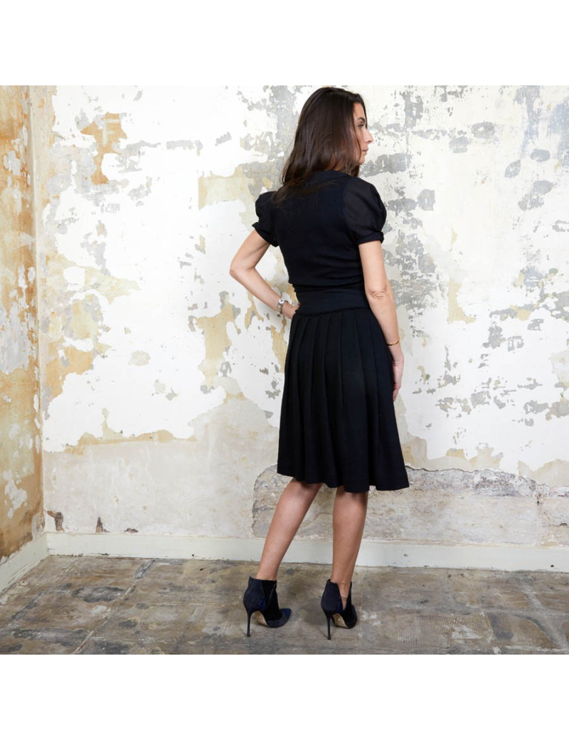 VIKTOR & ROLF T 40IT short sleeves dress in black wool