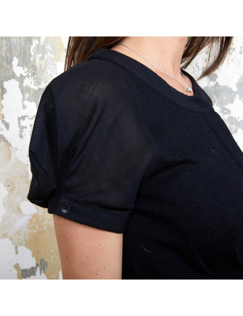 VIKTOR & ROLF T 40IT short sleeves dress in black wool