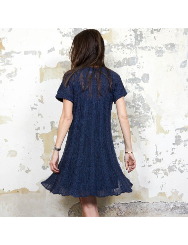 CHANEL blue alpaga knit dress size 36FR 2