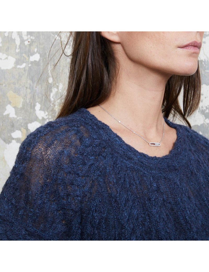 CHANEL blue alpaga knit dress size 36FR