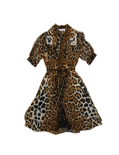 Robe YSL SAINT LAURENT T36 oie léopard