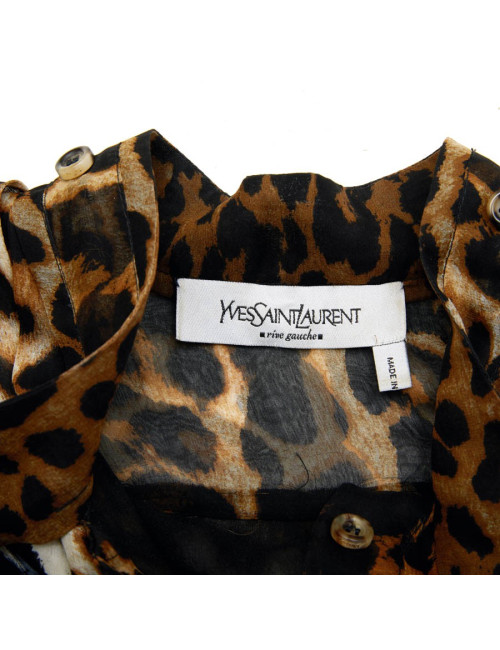 Robe YSL SAINT LAURENT T36 oie léopard