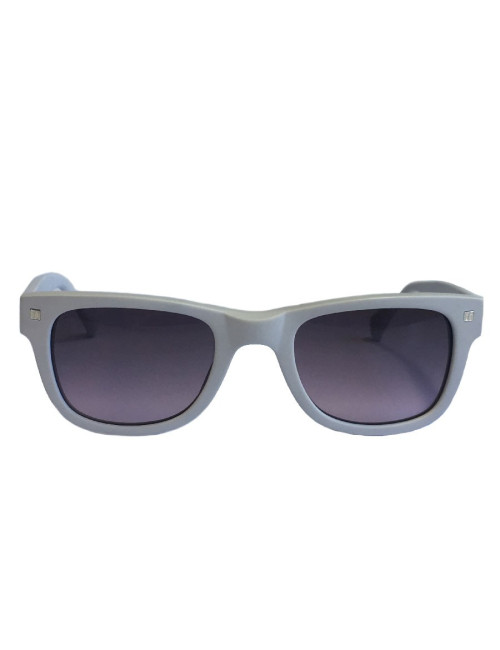Lunettes de soleil LINDA FARROW LUXE en plastique gris mat
