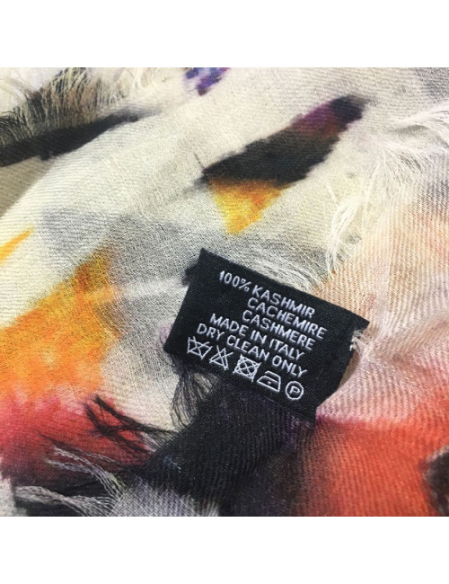 CHANEL graffiti shawl in multicolored cashmere