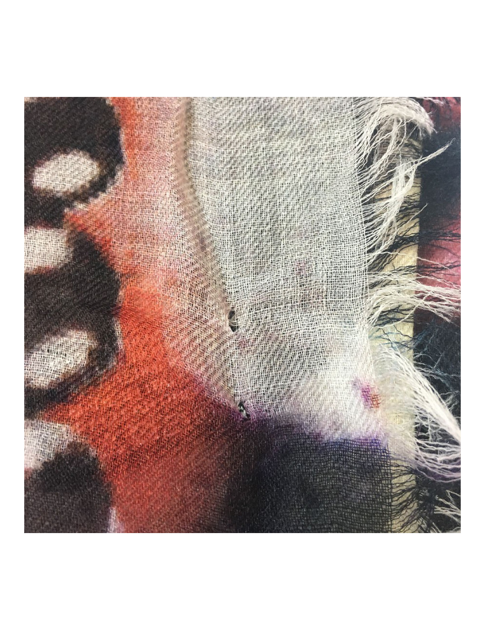 CHANEL graffiti shawl in multicolored cashmere