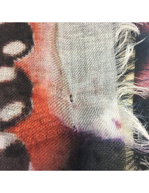 CHANEL graffiti shawl in multicolored cashmere