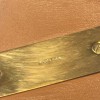 Ceinture HERMES T80 vintage en cuir marine, intérieur cuir gold 