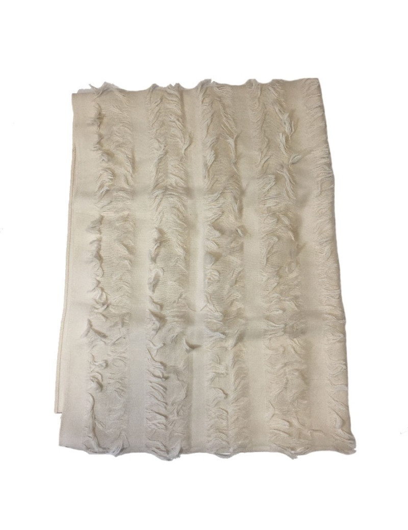  Etole CHLOE en laine et soie écru