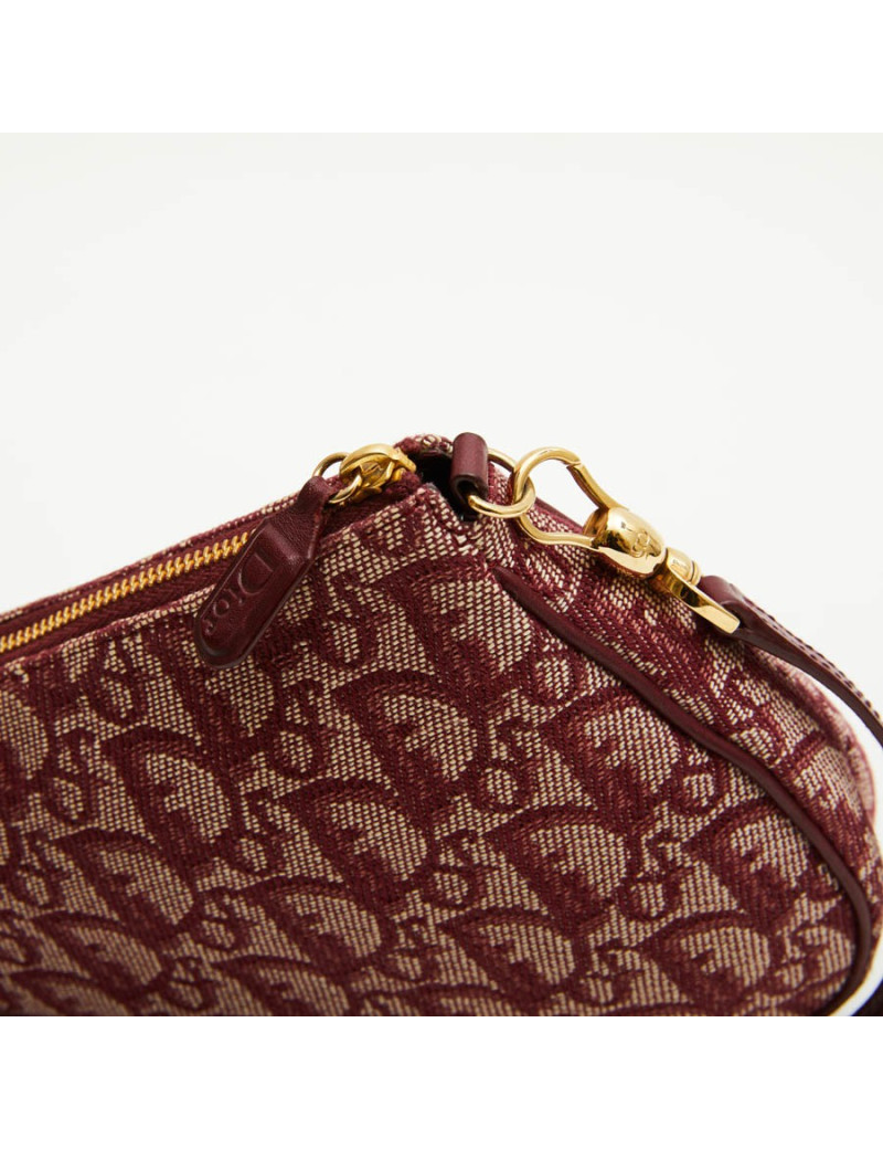 Sac "selle" CHRISTIAN DIOR monogram bordeaux