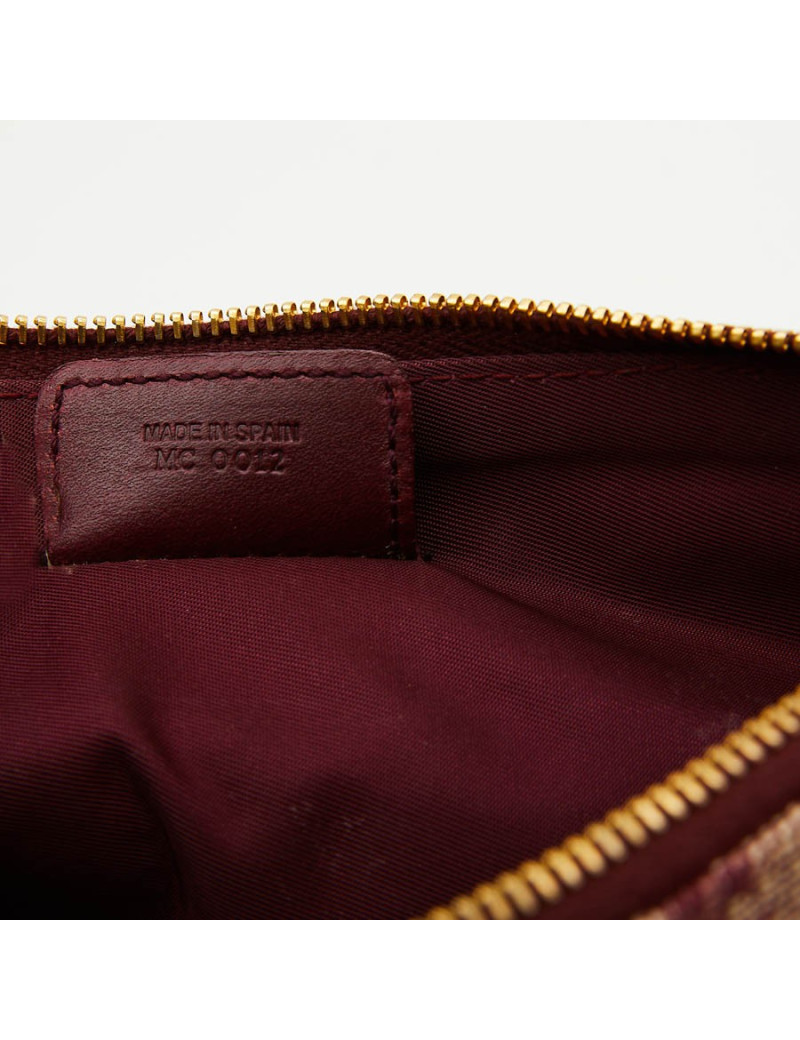 CHRISTIAN DIOR 'Saddle' Bag in bordeaux monogram canvas