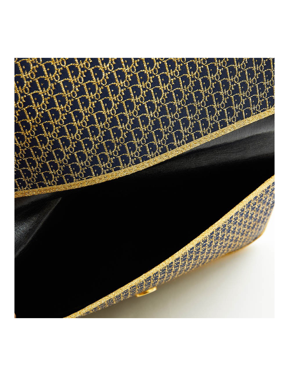 Pochette CHRISTIAN DIOR monogram doré et bleu marine