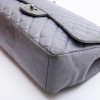 CHANEL maxi jumbo bag in pearl grey quilted leather