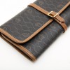CHRISTIAN DIOR vintage jewelry clutch in brown monogram canvas