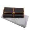 CHRISTIAN DIOR vintage jewelry clutch in brown monogram canvas