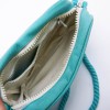 COURREGES vintage bag in turquoise canvas