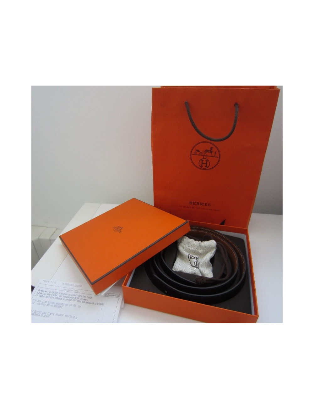 Ceinture HERMES réversible T 85