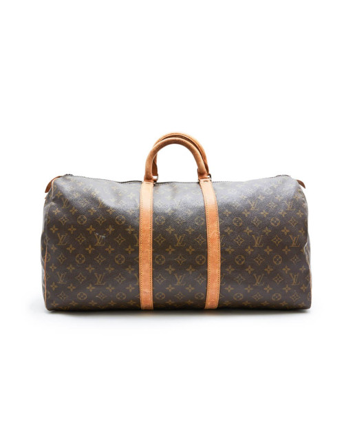 Sac Keepall 55 LOUIS VUITTON toile monogram marron