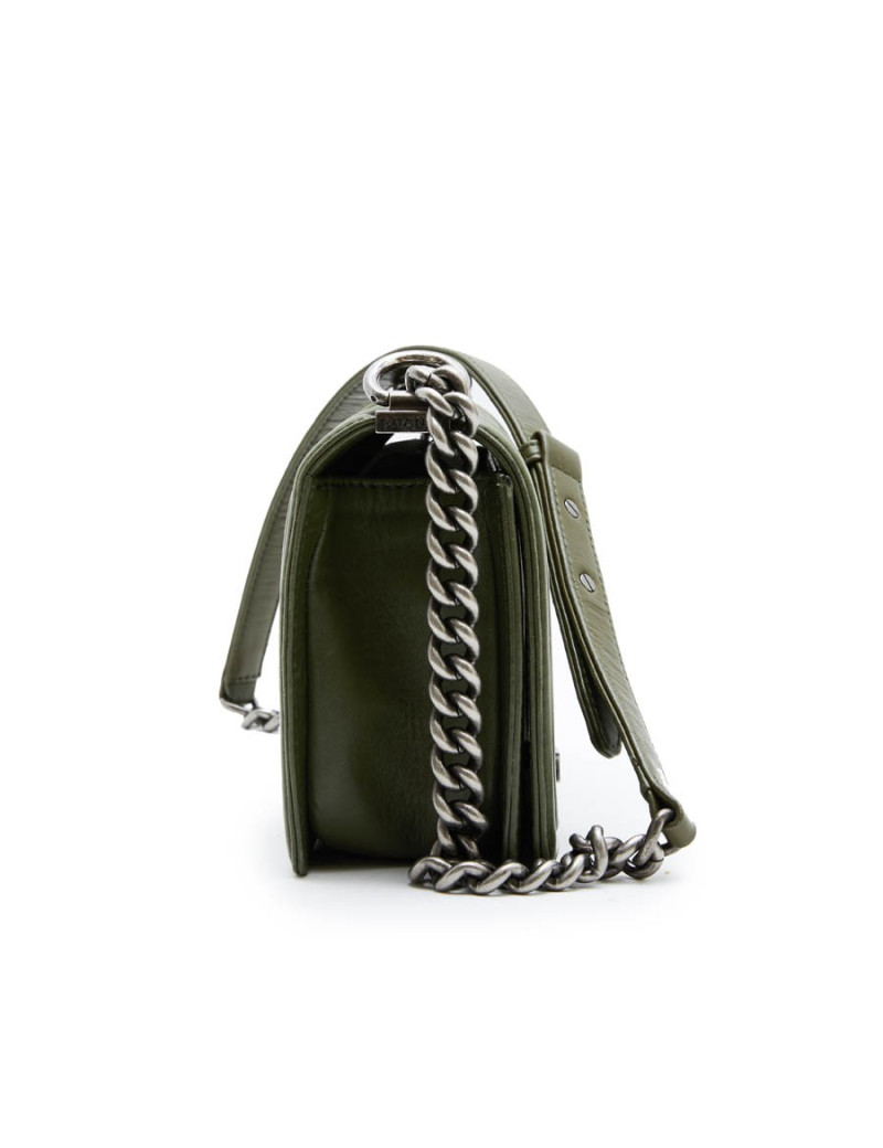 CHANEL 'Boy' bag in green leather