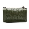 CHANEL 'Boy' bag in green leather