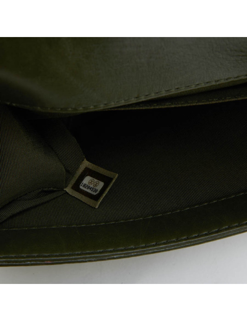 Sac "Boy" CHANEL cuir vert
